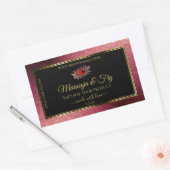 Burgundy Glitter Black Product Labels Cute Ladybug (Envelop)