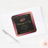 Burgundy Glitter Black Product Labels Cute Ladybug (Envelop)