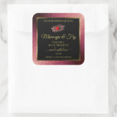 Burgundy Glitter Black Product Labels Cute Ladybug (Tas)