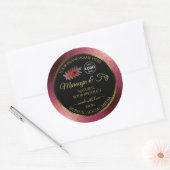 Burgundy Glitter Black Product Labels Ladybug Logo (Envelop)