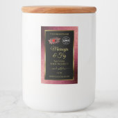 Burgundy Glitter Black Product Labels Ladybug Logo Voedselcontainer Etiket (Voorkant)