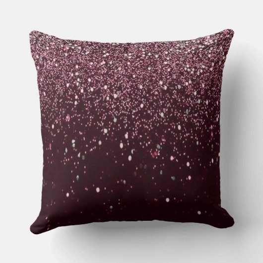 Burgundy Glitter Engagement Romantic Proposal  Kussen (Achterkant)