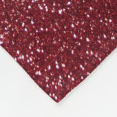 Burgundy glitter fleece deken (Hoek)