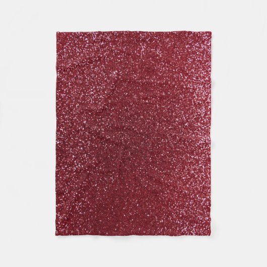 Burgundy glitter fleece deken (Voorkant)
