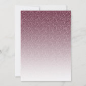 Burgundy Glitter Ombre 60 en Sassy 60th Birthday Kaart (Achterkant)