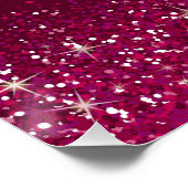 Burgundy Glitter Quinceanera Welkomstteken Perfect Poster (Hoek)