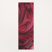 Burgundy Glitter Swirls Yoga Mat (Voorkant)