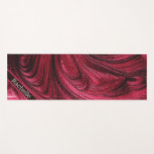 Burgundy Glitter Swirls Yoga Mat (Voorkant (horizontaal))