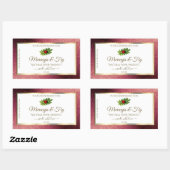 Burgundy Glitter White Product Labels Cute Ladybug (Vel)