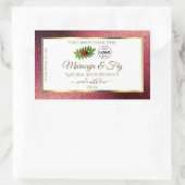 Burgundy Glitter White Product Labels Ladybug Logo (Tas)
