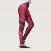 Burgundy Glittery Swirls Leggings (Rechts)
