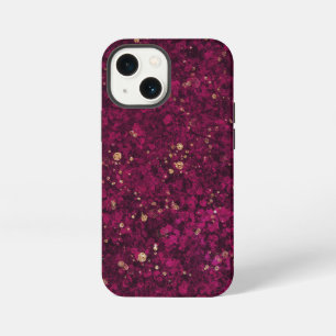 burgundy glitz iPhone 13 mini hoesje