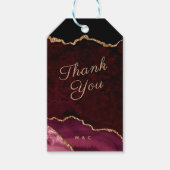 Burgundy Gold Agate Geode Hartelijk dank Cadeaulabel (Voorkant)