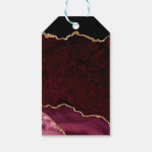 Burgundy Gold Agate Geode Hartelijk dank Cadeaulabel (Achterkant)