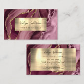 Burgundy Gold Agate Visitekaartje (Voorkant / Achterkant)