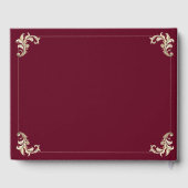 Burgundy Gold Baroque Wedding Gastenboek (Achterkant)