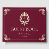 Burgundy Gold Baroque Wedding Gastenboek (Voorkant)