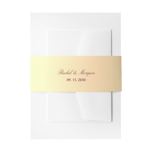 Burgundy Gold Baroque Wedding Uitnodigingen Wikkel (Voorkant Voorbeeld)