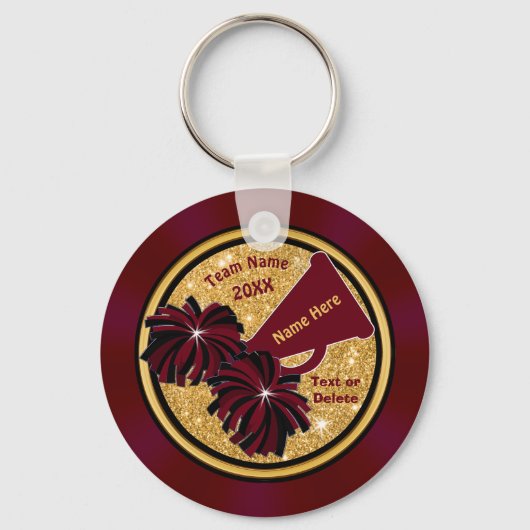 Burgundy Gold Black Cheer Sleutelhangers, speciaal Sleutelhanger (Voorkant)