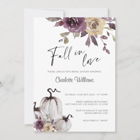 Burgundy Gold Boho Herfst in Love Vrijgezellenfees Kaart (Voorkant)