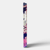 Burgundy Gold Botanical Sparkle Abstract Signature Case-Mate iPhone Case (Achterkant / Links)