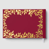 Burgundy gold botanical wedding gastenboek (Achterkant)