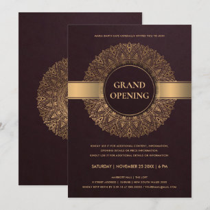 BURGUNDY GOLD  CLASSIC MANDALA GRAND OPENING KAART