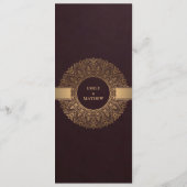BURGUNDY GOLD CLASSIC  MANDALA WEDDING MENU (Achterkant)