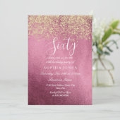 Burgundy Gold Confetti Glitter 60ste verjaardag Kaart (Staand voorkant)