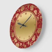 Burgundy & Gold  DamasPatroon Grote Klok (Hoek)