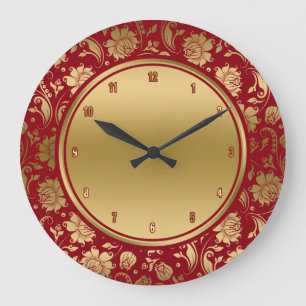 Burgundy & Gold  DamasPatroon Grote Klok