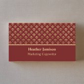 Burgundy Gold Fleur de Lis Marketing Copywriter Visitekaartje