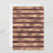 Burgundy Gold Floral Birthday Uitnodiging (Achterkant)