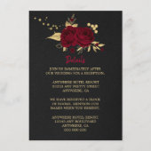 burgundy gold floral black details bijlage kaart (Voorkant)