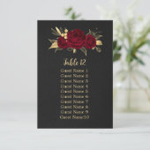 burgundy gold floral black secard kaart (Staand voorkant)