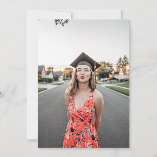 Burgundy Gold Floral Gradual Party Kaart (Achterkant)