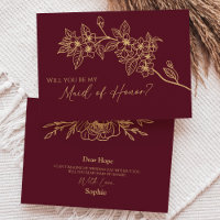 Burgundy Gold Floral, lid van de Kaart van het eer
