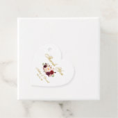 Burgundy Gold Floral Weddenschap Hartelijk dank Bedankjes Labels (In situ)