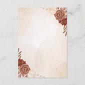Burgundy & Gold Floral Wedding Enclosure Card Informatiekaartje (Achterkant)