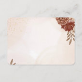 Burgundy & Gold Floral Wedding Enclosure Card Informatiekaartje (Achterkant)