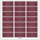 Burgundy Gold Floral Wedding Guest Adresetiketten Sticker<br><div class="desc">Deze bruine goudflorale bruiloft adresetiketten hebben een prachtige, verfijnde donkere achtergrond met elegante goudkalligrafie en glorde bloemetjes. Het jewel-toonkleurverhaal en de gouden botanische boho accentueren samen met een minimaal delicaat script creëer een regaal en romantisch modern estheticum dat een perfect evenwicht vindt tussen klassieke en hedendaags casual, waardoor het een...</div>
