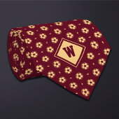 Burgundy Gold Futbol (Soccer) Ball Icon Necktie Stropdas