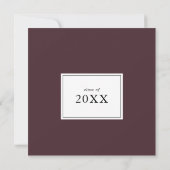 Burgundy Gold Geometric Afstudeerder Party Kaart (Achterkant)