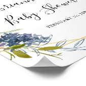 Burgundy Gold Geometric Baby shower Welkom Poster (Hoek)