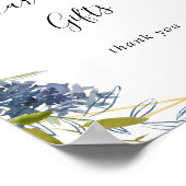 Burgundy Gold Geometric Cards and Gifts Sign Poster (Hoek)