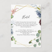 Burgundy Gold Geometric Hotel Informatiekaartje (Voorkant)