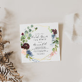 Burgundy Gold Geometric Vrijgezellenfeest Tea Part Kaart