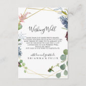 Burgundy Gold Geometric Weddenschap Goed Informatiekaartje (Voorkant)