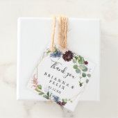 Burgundy Gold Geometric Wedding Bedankjes Labels (In situ)