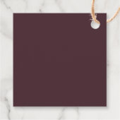 Burgundy Gold Geometric Wedding Bedankjes Labels (Achterkant)